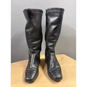 Regence womens black lined leather winter boots size 10.5/11 Made in Canada